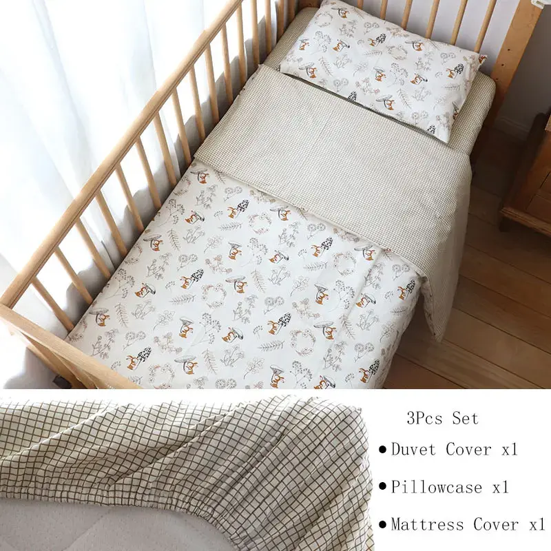 Miniatyrbilde: Rising Baby Juego de ropa  para cuna de bebé de 3 piezas,  algodón.