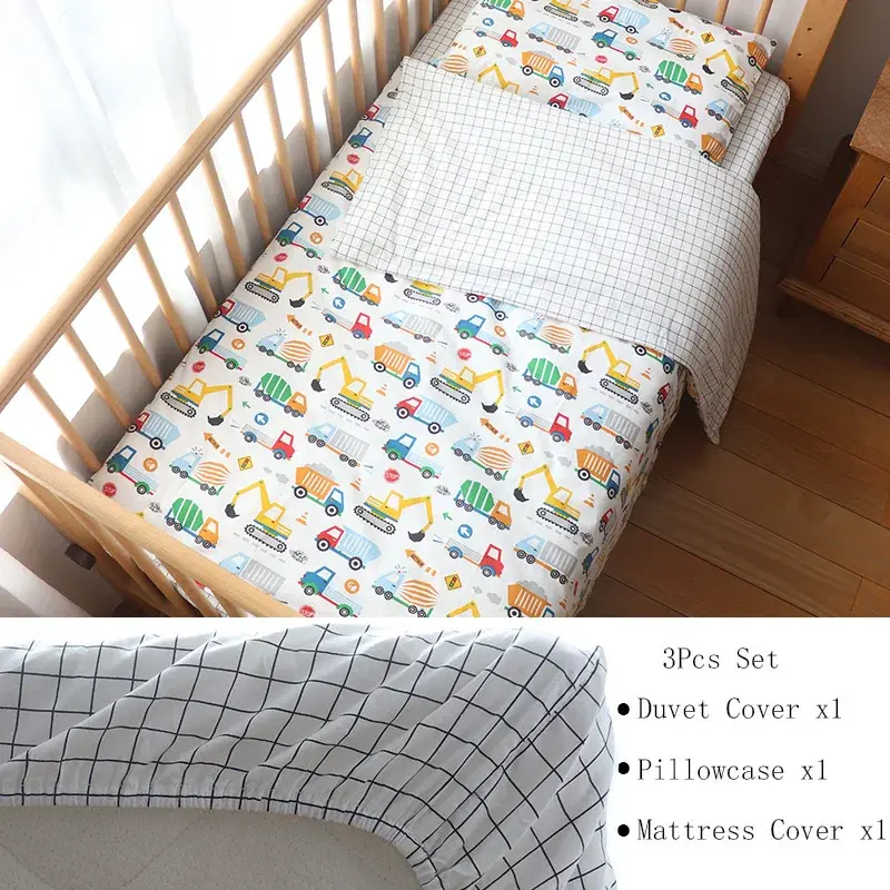 Miniatyrbilde: Rising Baby Juego de ropa  para cuna de bebé de 3 piezas,  algodón.