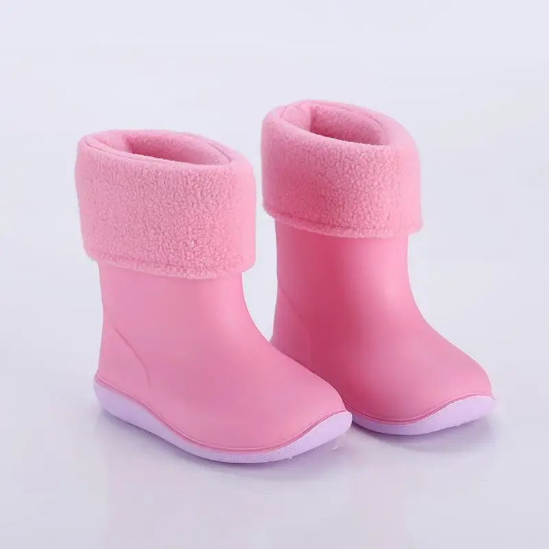 Imej kecil: Botas de lluvia de goma unisex, antideslizantes, impermeables, cálidas.