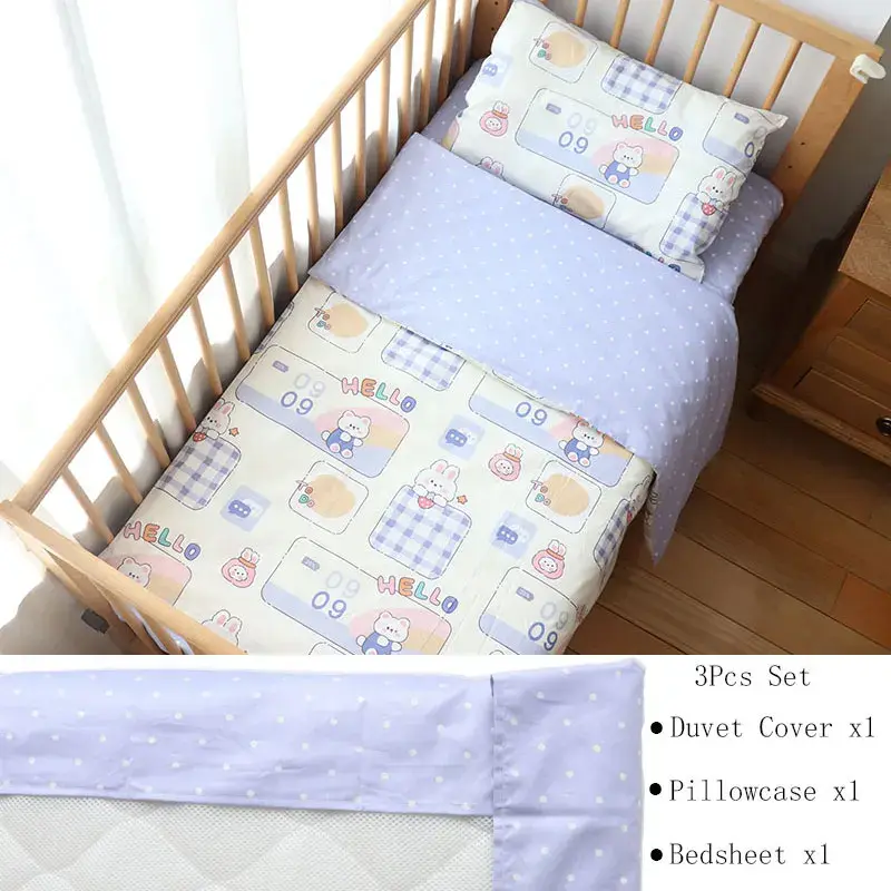 Miniatyrbilde: Rising Baby Juego de ropa  para cuna de bebé de 3 piezas,  algodón.