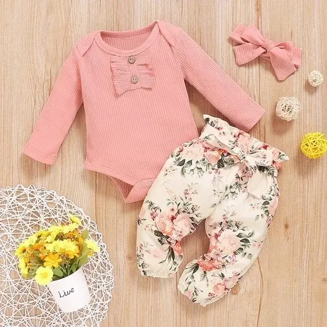 Thumbnail: Girls Cotton Floral Clothes Set
