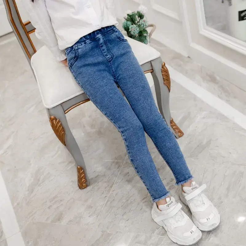 Thumbnail: OBOVATUS-Jeans tipo lápiz para niñas de 4 a 13 años.
