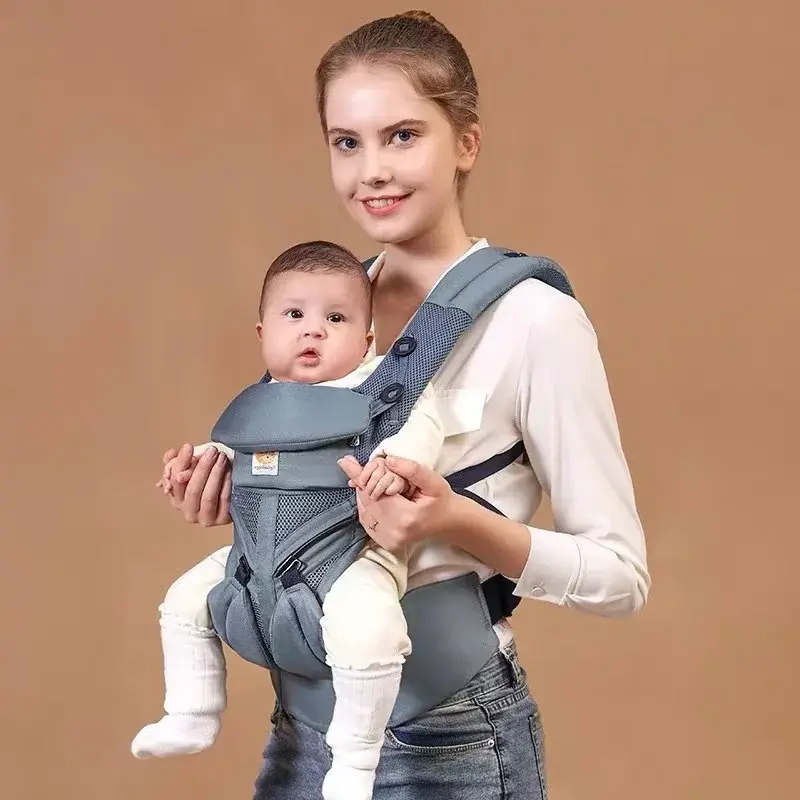 Miniatyrbilde: Portabebés en algodón, multifunción, transpirable de 0 a 36 meses, mochila.
