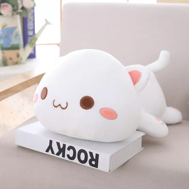 Imej kecil: Juguete peluche gato Kawaii niños, almohada gato tumbado 35cm, 50cm x 65cm