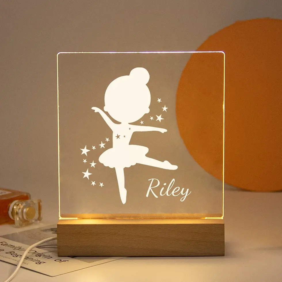 थंबनेल: Luz Nocturna USB LED Nombre personalizado Decoración de la lámpara 3D  niños.