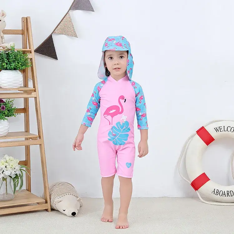 Miniatura: Lindos trajes de baño para bebé niño  niña con estampado de dibujos animados.
