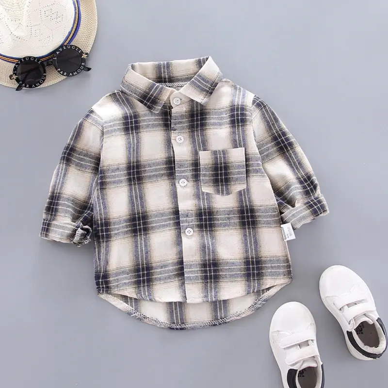 サムネイル： IENENS Camisas finas, bebés 9M-5 años, manga larga estampado  rayas, unisex.