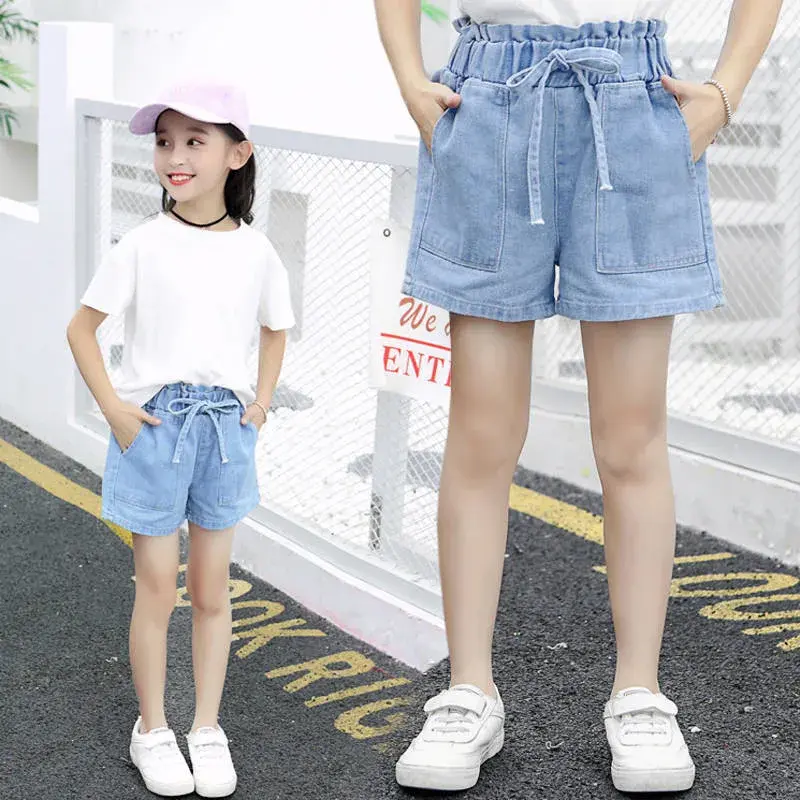 الصورة المصغرة: YiYePianZhou Pantalones denim con lindos bordados para niñas.4-6 años.