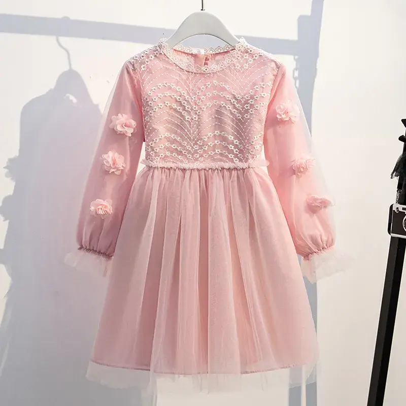 Thumbnail: DIDI- Hermoso  Primaveral Vestido estilo preppy para niña.3-14 años. Fiesta