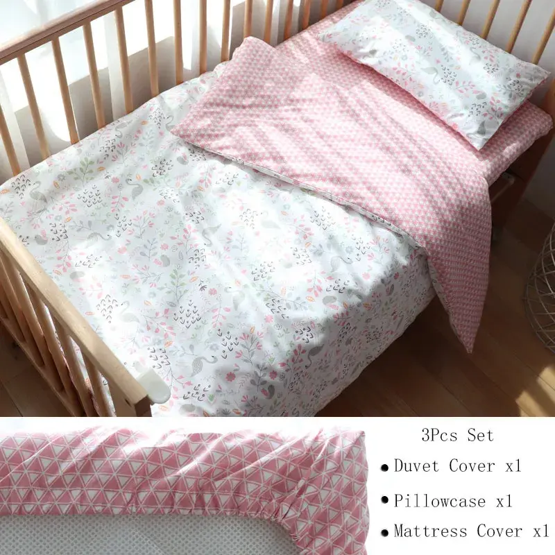 Imej kecil: Rising Baby Juego de ropa  para cuna de bebé de 3 piezas,  algodón.