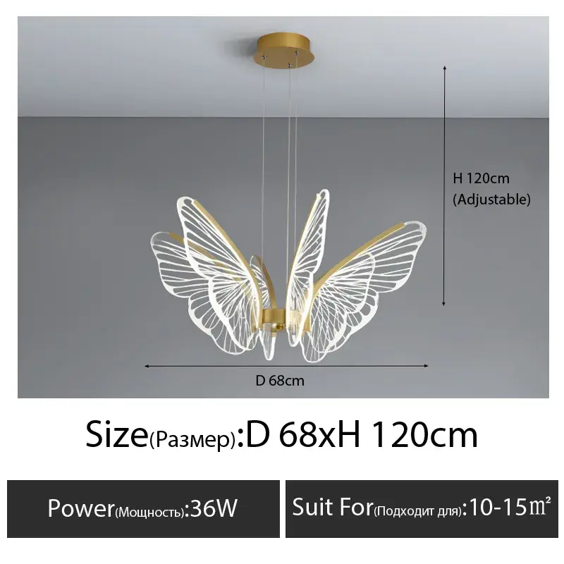 縮圖：New Butterfly Chandelier 3D Modern Minimalist Light