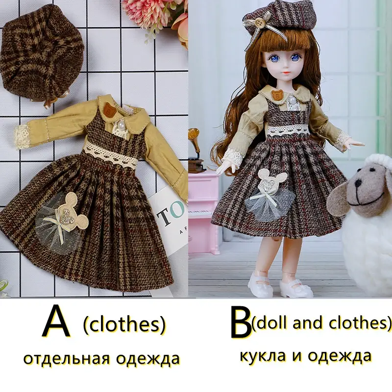 縮圖：NoEnName_Null-Muñeca de 30 cm, muñeca Bjd 1/6 ropa de vestir,Niñas.