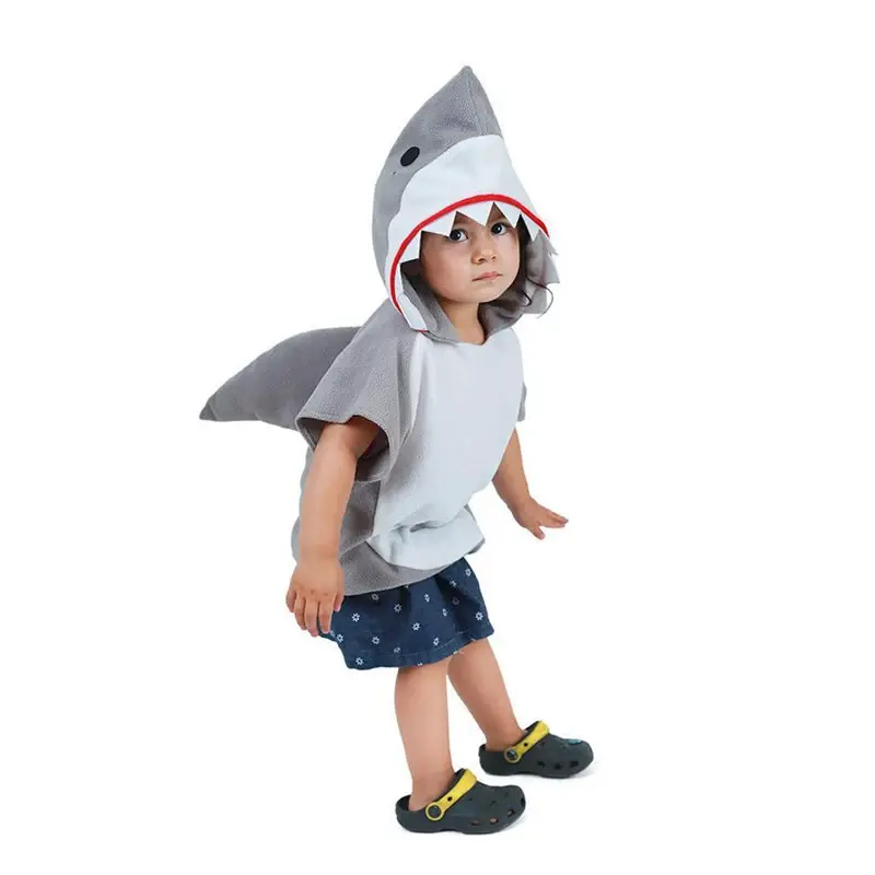 Miniatura: NoEnName_Null Sudadera con capucha de tiburón multicolor Unisex. 2-8 años