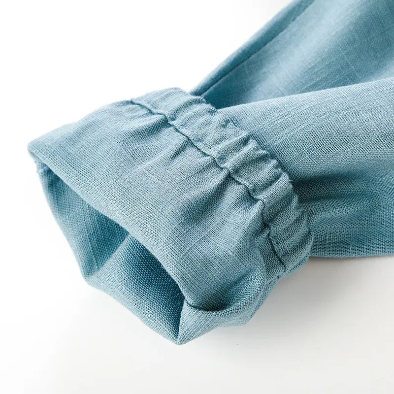 Miniatura: Pantalones de algodón y lino bombachos unisex, finos. 80cm-130cm