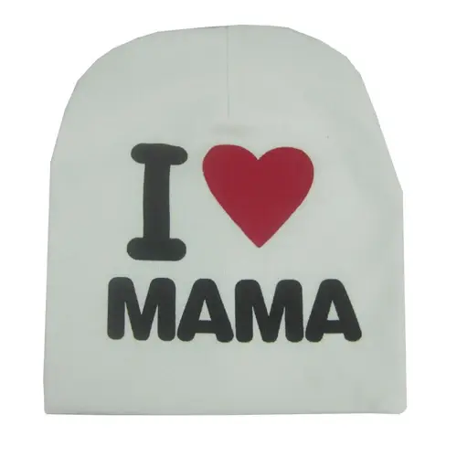 サムネイル： Gorro con la frase "I Love PAPA MAMA". Gorro infantil. 1-3 años