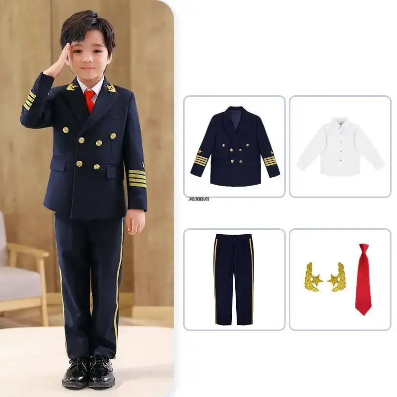 Pikkukuva: LUOBOBEIBEI Set de piloto para niños formal 3-12años. Unisex