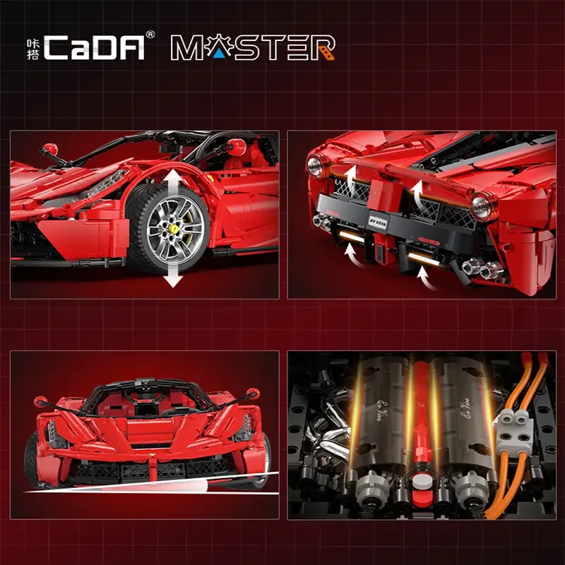 Миниатюра: Cada 4739PCS Technical City Coche de carreras Hypercar  Bloques de construcción.
