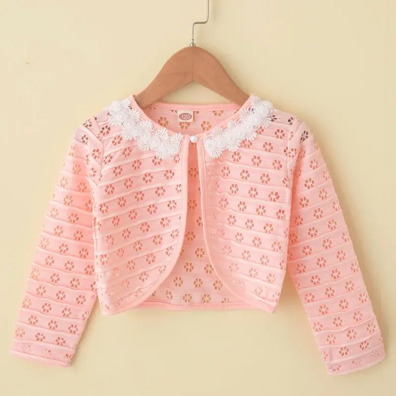 Miniatura: SABSTER Chaqueta de verano  niñas, manga corta, encaje de algodón.