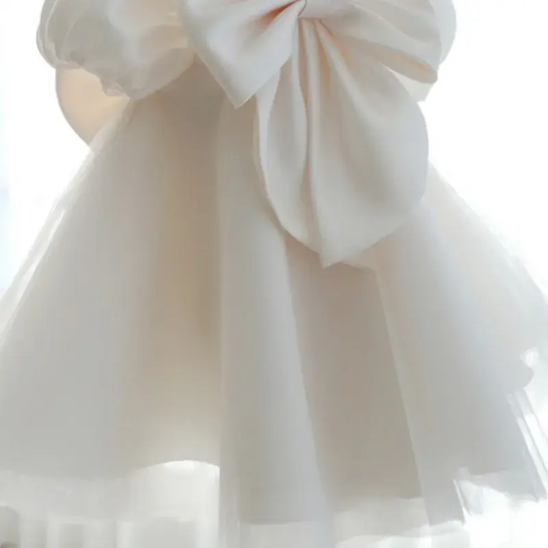 Миниатюра: Vestido de tutú de seda  bebé niña con mangas abullonadas ,fiestas, 1 a 12 años.