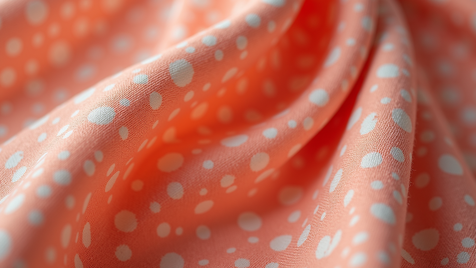 Close-up of a bright patterned fabric for children's clothing