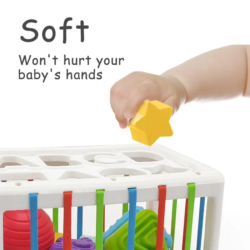 Miniaturebillede: Juguetes de clasificación de formas para bebés,  educativos Montessori .