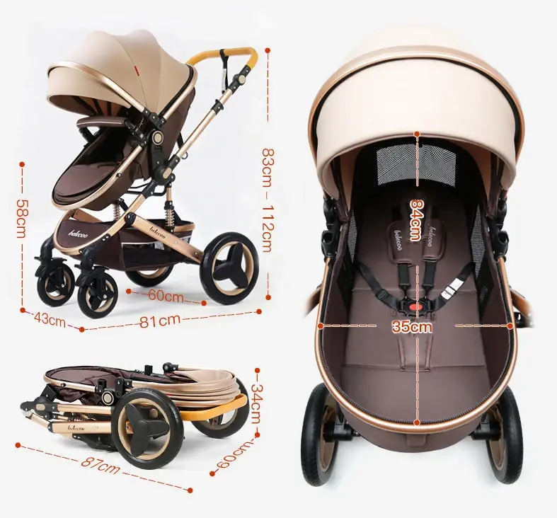 Thumbnail: Deluxe 3-In-1 Foldable  Infant Car Seat Carrier With Stroller Baby Car Seats