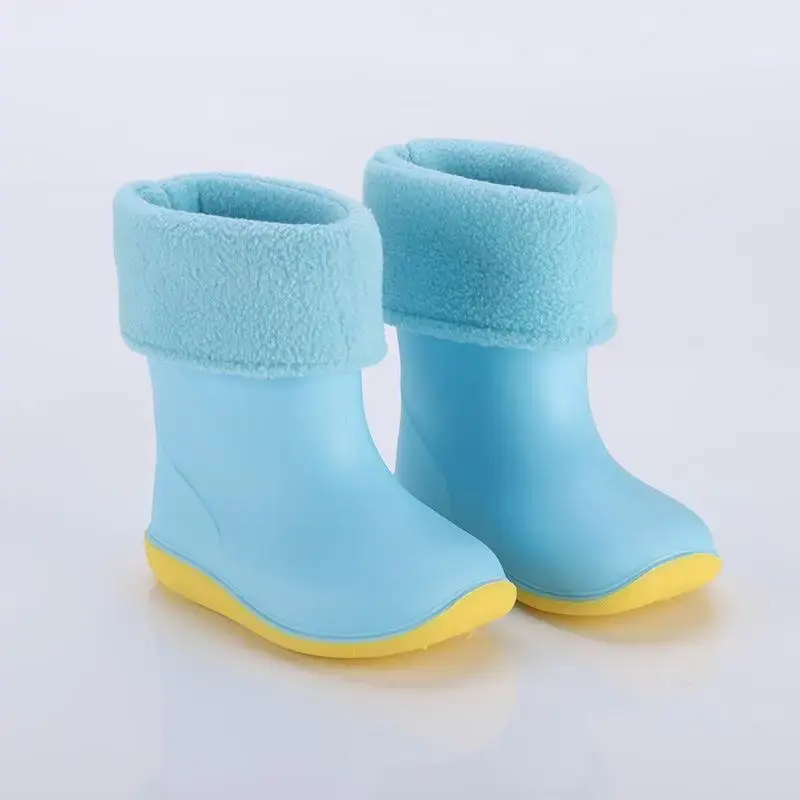 Miniatura: Botas de lluvia de goma unisex, antideslizantes, impermeables, cálidas.