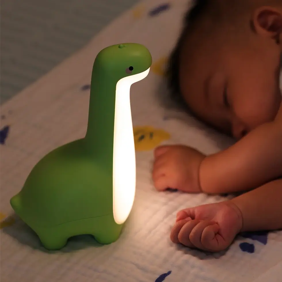 Thumbnail: Luz de noche de dinosaurio,  protección ocular,  con temporizador, carga USB.
