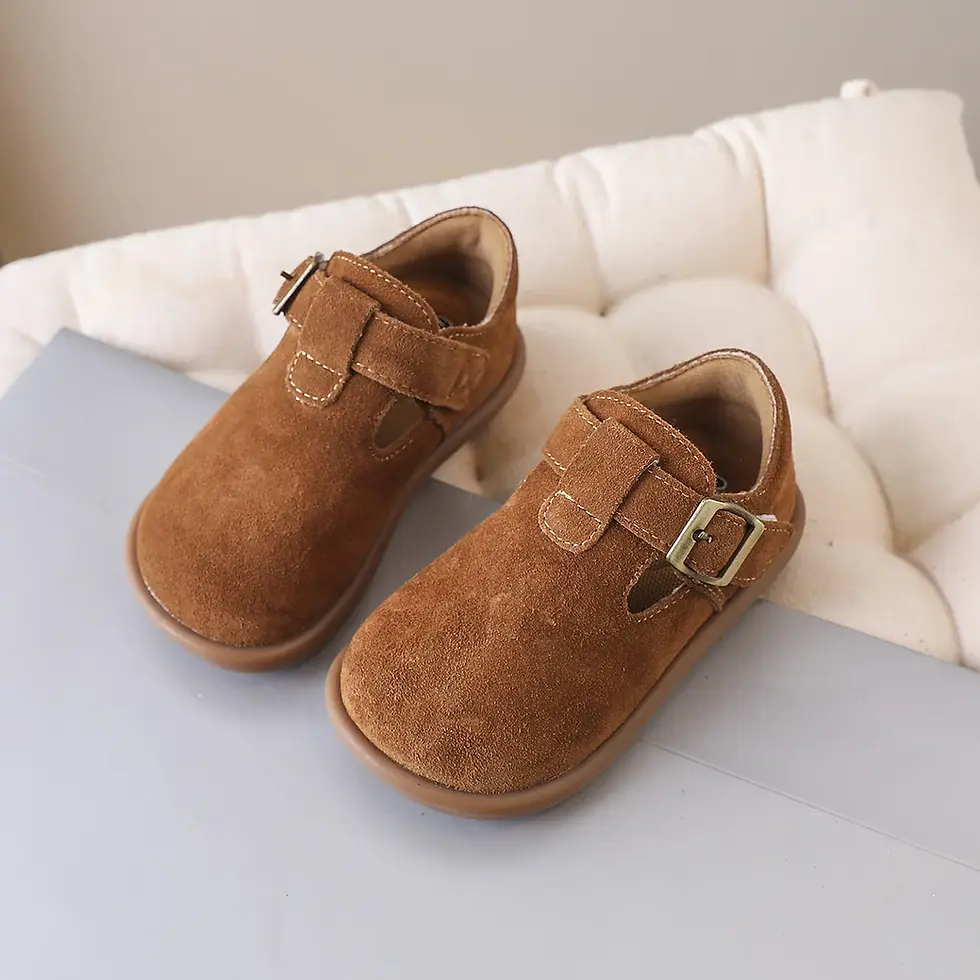 Pikkukuva: Zapatos de cuero  vintage unisex, primavera y otoño, planos, esmerilados, 22-30.