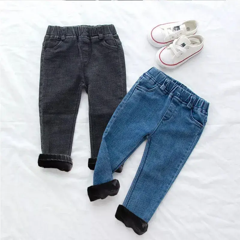 Miniatura: Pantalones, vaqueros Unisex, ropa de abrigo de otoño/invierno. 9m-7 años.