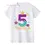 תמונה ממוזערת: Camiseta infantil para niñas con diseño de feliz cumpleaños, 2-10 años.