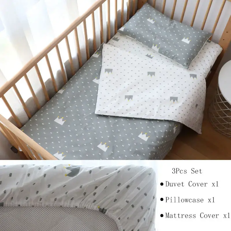 Miniatyrbilde: Rising Baby Juego de ropa  para cuna de bebé de 3 piezas,  algodón.
