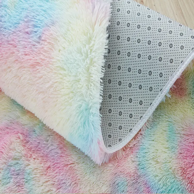 Miniatyrbilde: Alfombra infantil con colores del arcoíris , grande, suave, habitación infantil