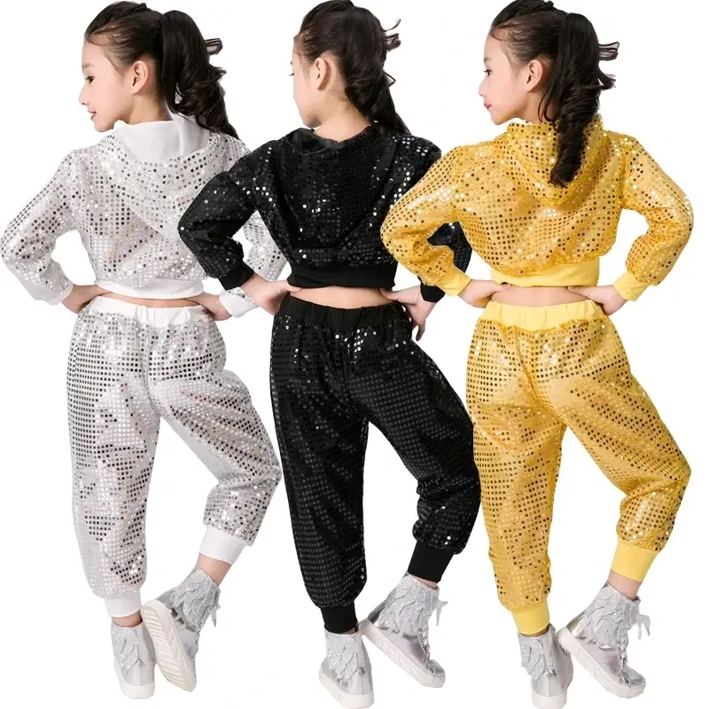الصورة المصغرة: NoEnName_Null-Traje de baile de jazz y hip hop moderno para niñas. Disfraz