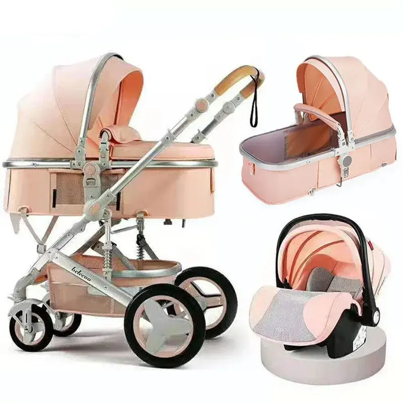 Thumbnail: Deluxe 3-In-1 Foldable  Infant Car Seat Carrier With Stroller Baby Car Seats
