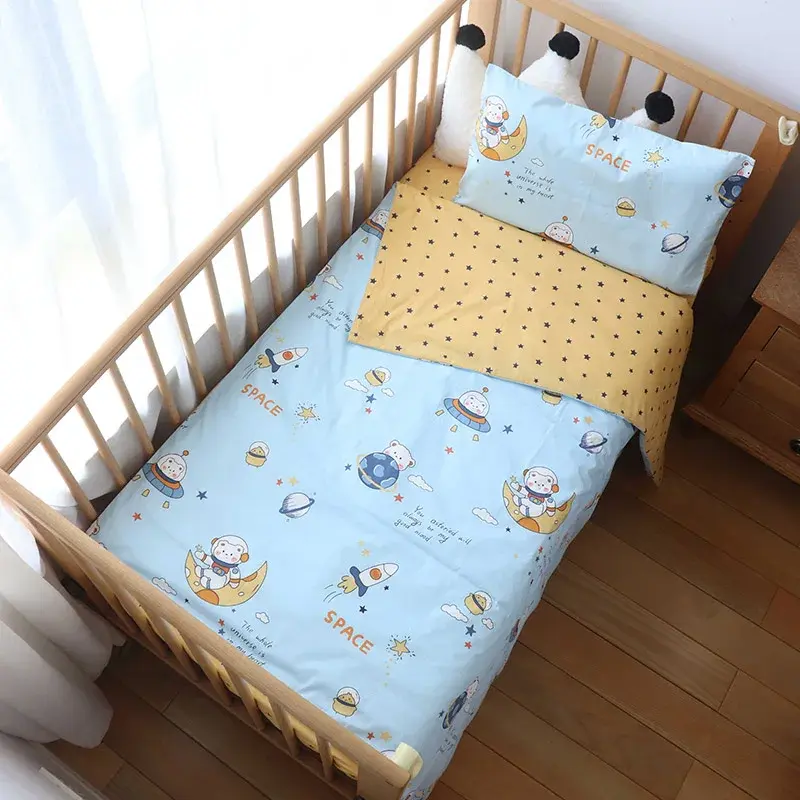Miniatyrbilde: Rising Baby Juego de ropa  para cuna de bebé de 3 piezas,  algodón.