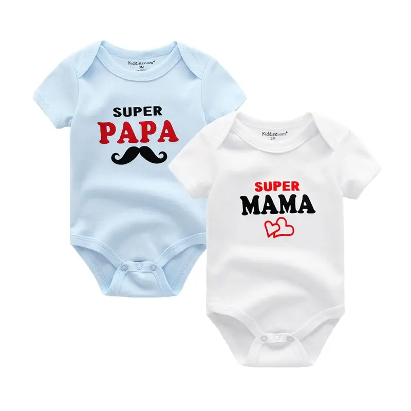 Thumbnail: I Love Papa/Mama Infant Bodysuit Design 2pcs/Lo