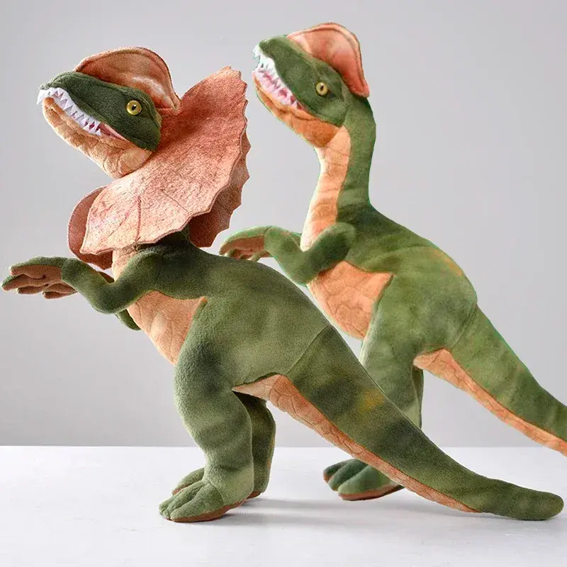 縮圖：Miss Bloom Peluche de dinosaurio Dilophosaurus, doble cresta.