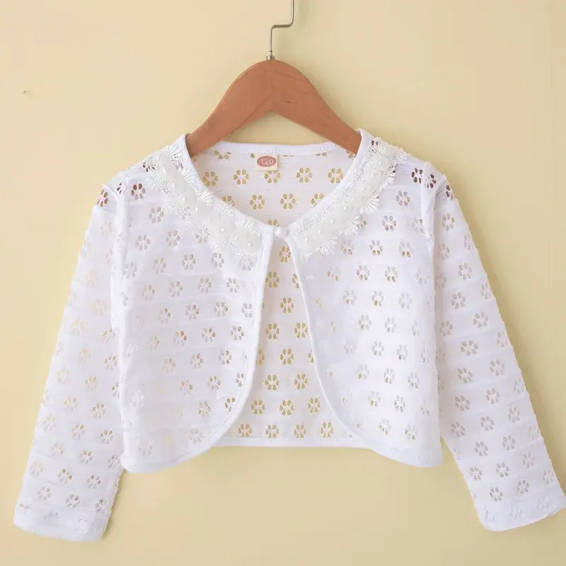Miniatura: SABSTER Chaqueta de verano  niñas, manga corta, encaje de algodón.