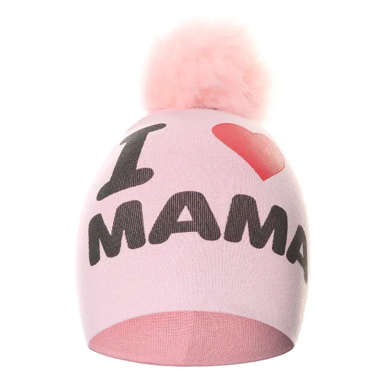 थंबनेल: Gorro con la frase "I Love PAPA MAMA". Gorro infantil. 1-3 años