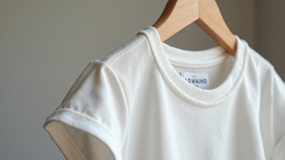 Close-up view of a soft cotton t-shirt for kids