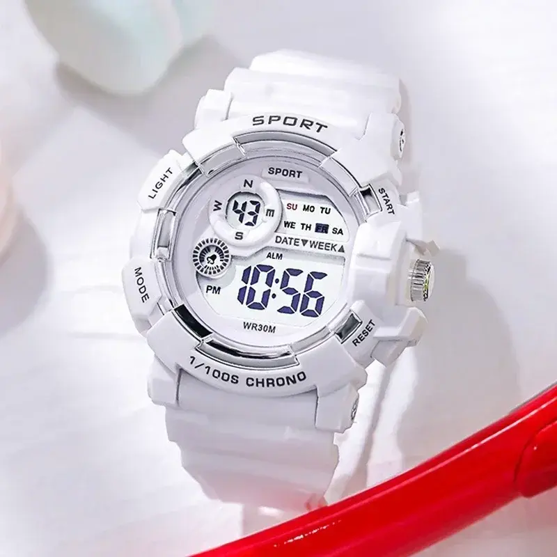 Miniatyrbild: YIKAZE  Reloj digital, resistente al agua, alarma luminosa, Unisex..