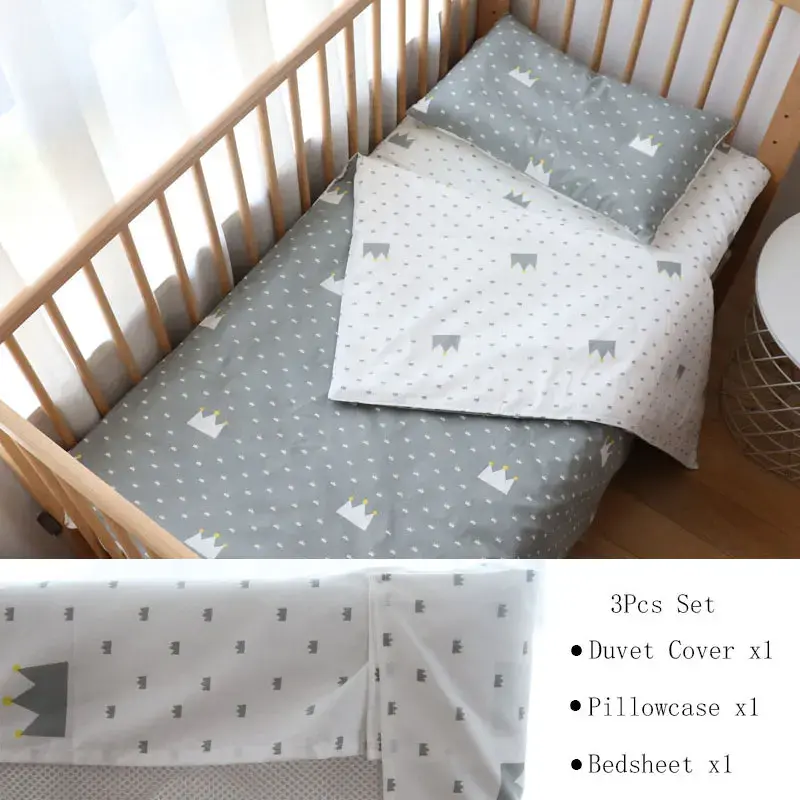 Miniatyrbilde: Rising Baby Juego de ropa  para cuna de bebé de 3 piezas,  algodón.