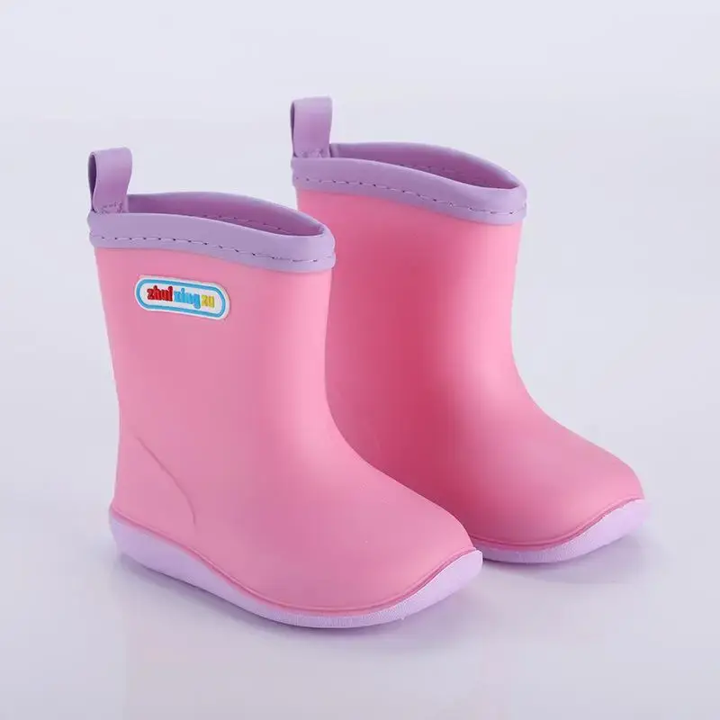Imej kecil: Botas de lluvia de goma unisex, antideslizantes, impermeables, cálidas.