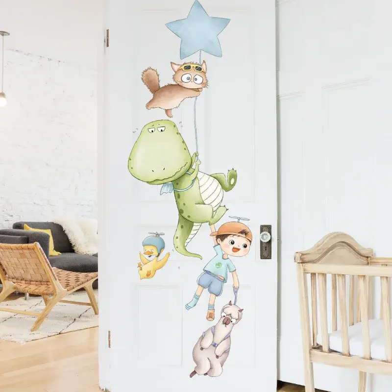 Miniatyrbilde: Pegatinas de pared con dibujos de animales bebés y niños.