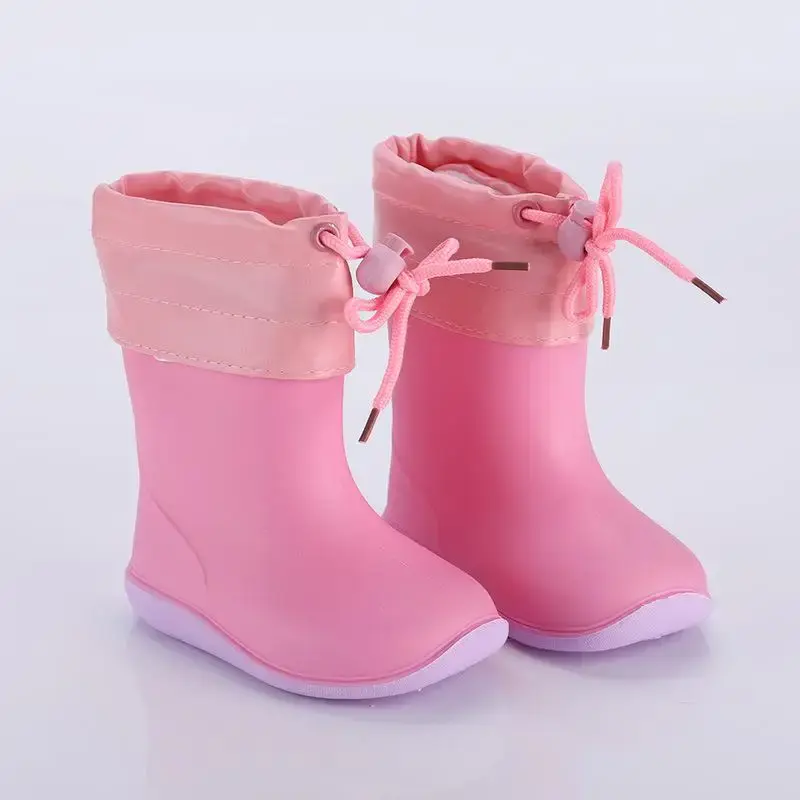 Imej kecil: Botas de lluvia de goma unisex, antideslizantes, impermeables, cálidas.