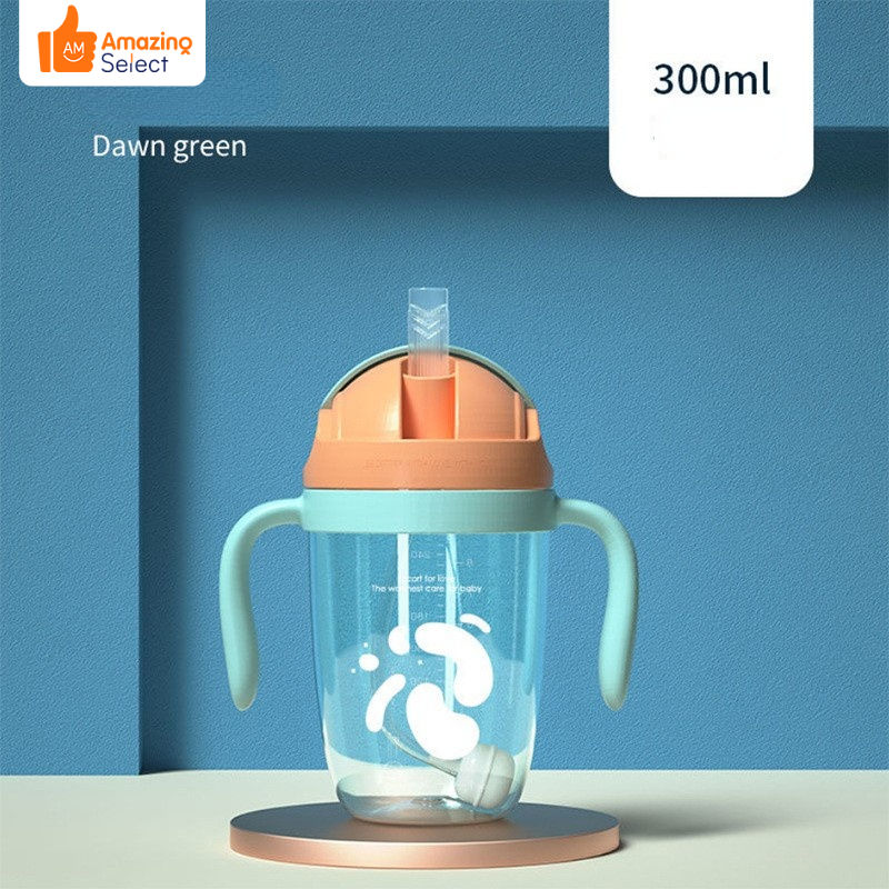 Miniatura: Vaso con pajita anti asfixia para bebés-niños   pequeños de 300 ml .