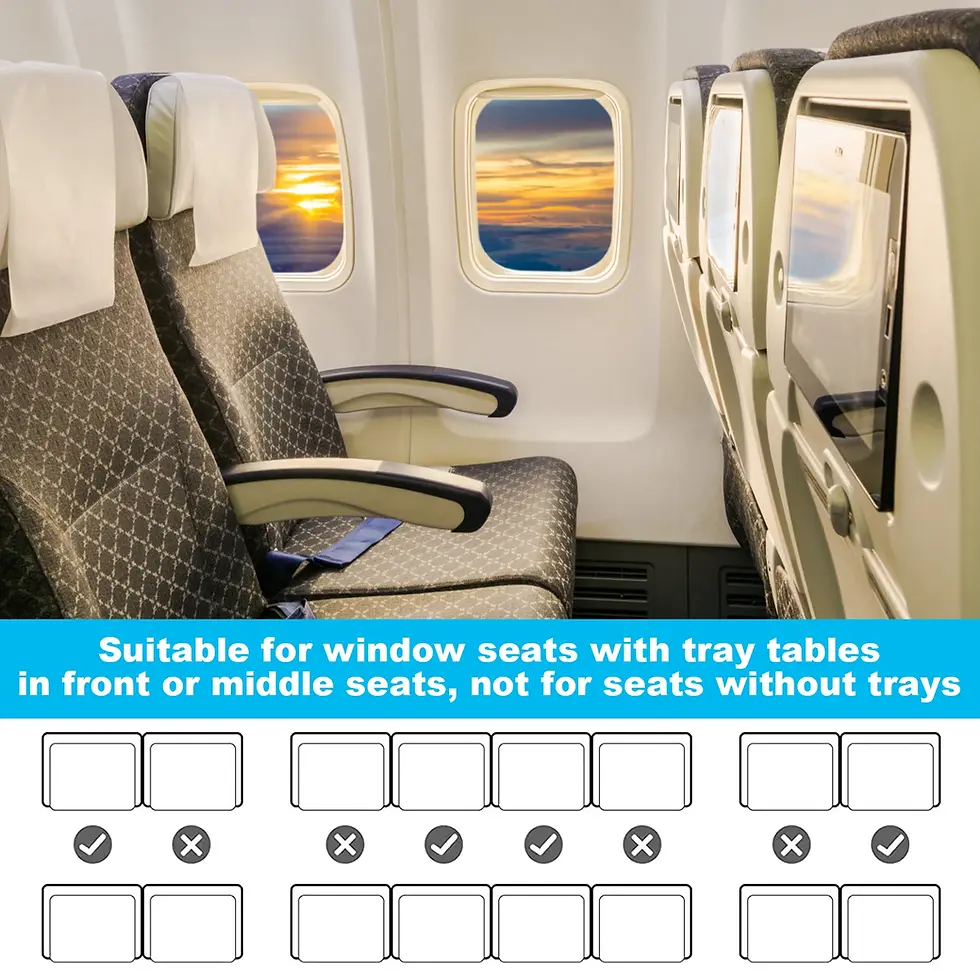 Miniatura: Extensor de asiento de avión para niños, reposapiés portátil para aviones