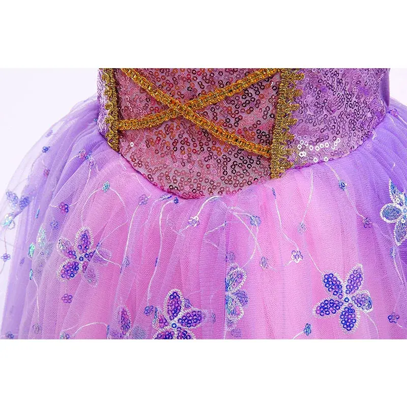 Pikkukuva: YKFANTASY  Vestidos de princesa Rapunzel para niñas, 4-10 años.