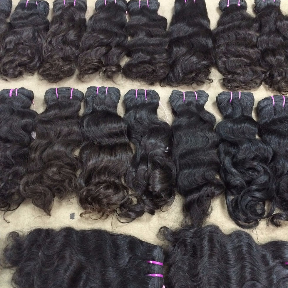Thumbnail: Raw Laotian Wavy Hair Weft  (Raw Lao Hair)